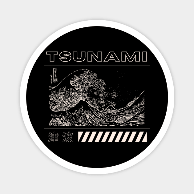 Japan tsunami Magnet by NexWave Store